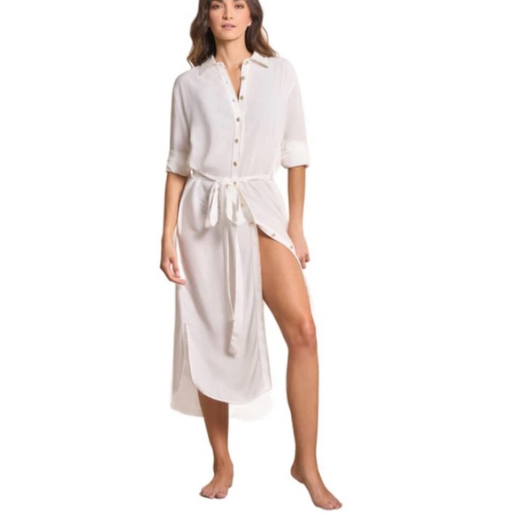 White Long Maaji Shirt Dress. NWOT - Picture 1 of 13